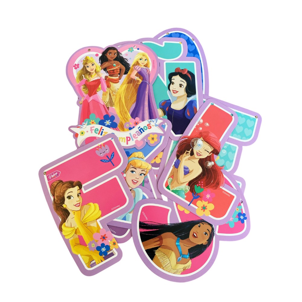 Guirnalda Feliz Cumpleaños Princesas Disney