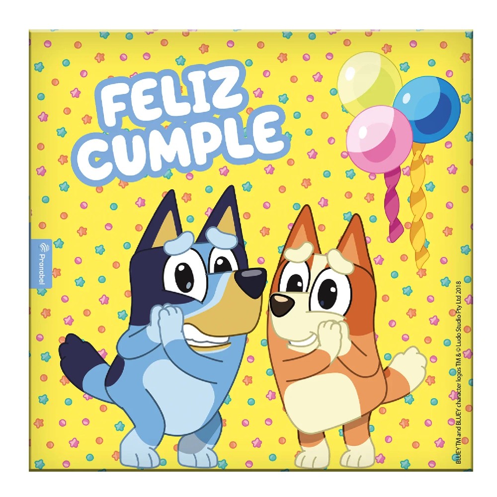 Servilletas Cumpleaños Bluey x 10