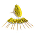 Pick Decoración Paraguas Dorado x 12
