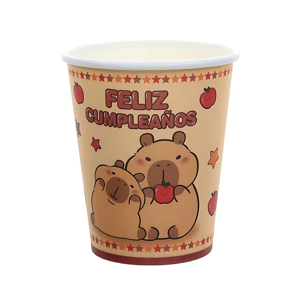 Vasos Cumpleaños Capibara x 6