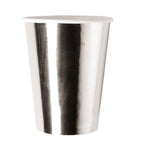 Vaso Polipapel Metalizado Plateado 300 ml x 6