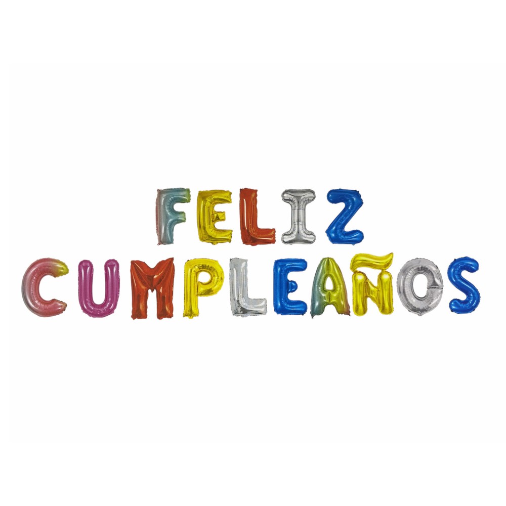 Globo Metálico Feliz Cumpleaños Colores