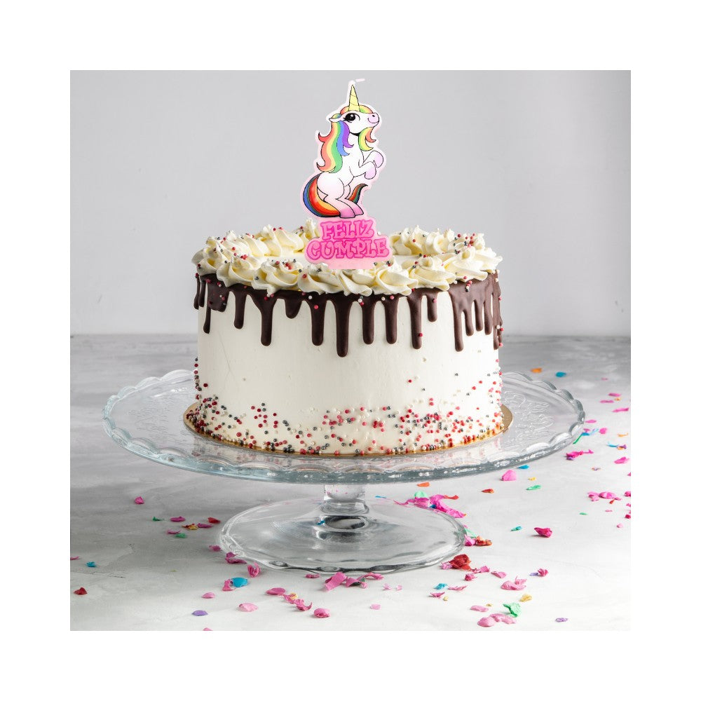 Vela Unicornio Feliz Cumple