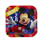 Plato Cuadrado Mickey Mouse x 6