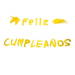 Guirnalda Glitter Feliz Cumpleaños Unicornio