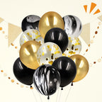 Globo Combi Agata Negro Dorado x 12