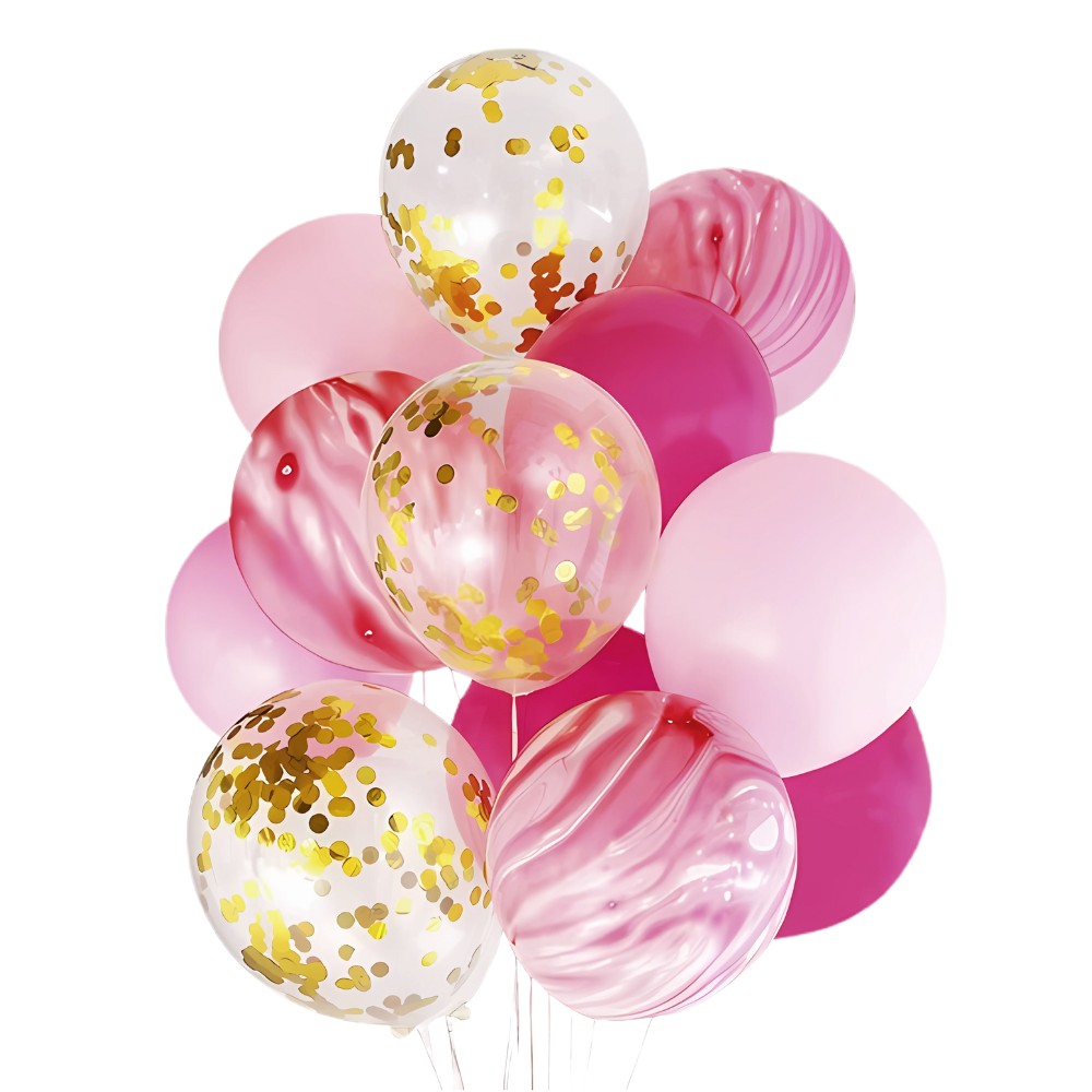 Globo Combi Agata Rosados x 12