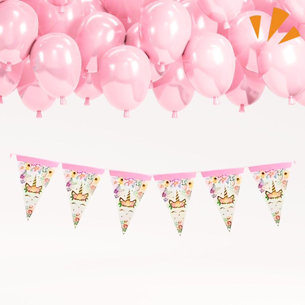 Banderín Unicornio Kawaii