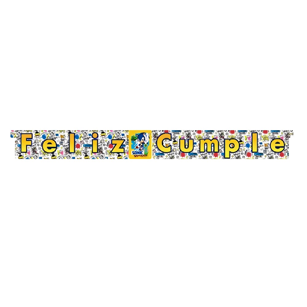 Guirnalda Feliz Cumple Sonic