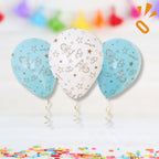 Globos Látex Mi Bautizo x 25 Tonos Celeste