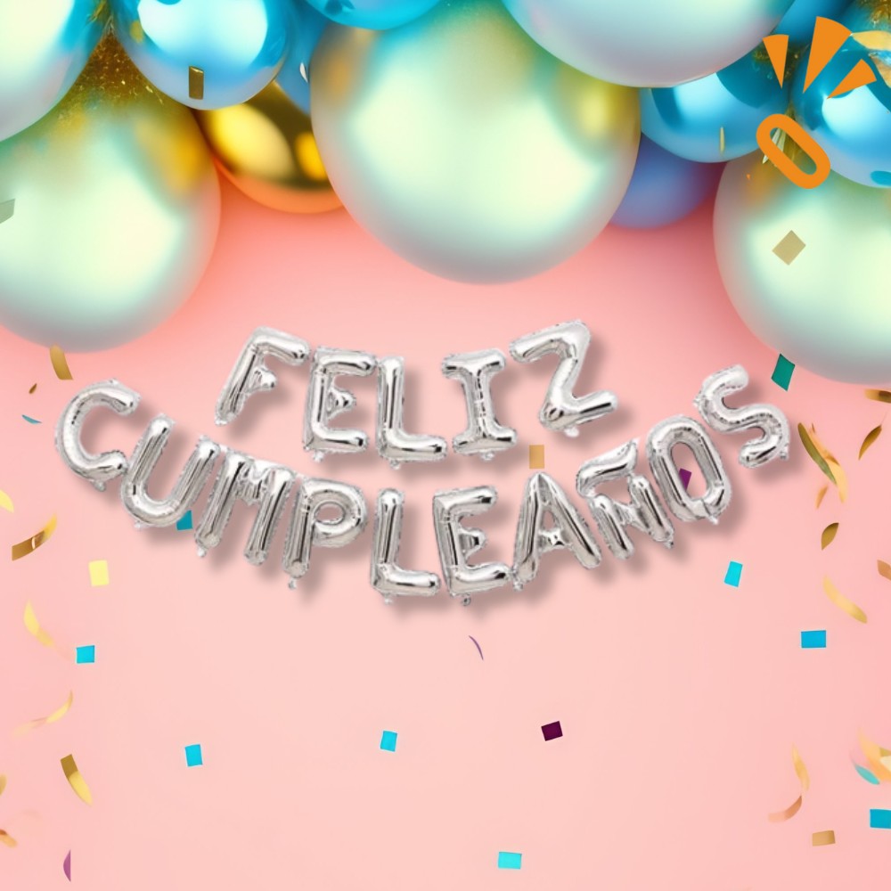 Globo Metálico Feliz Cumpleaños Colores
