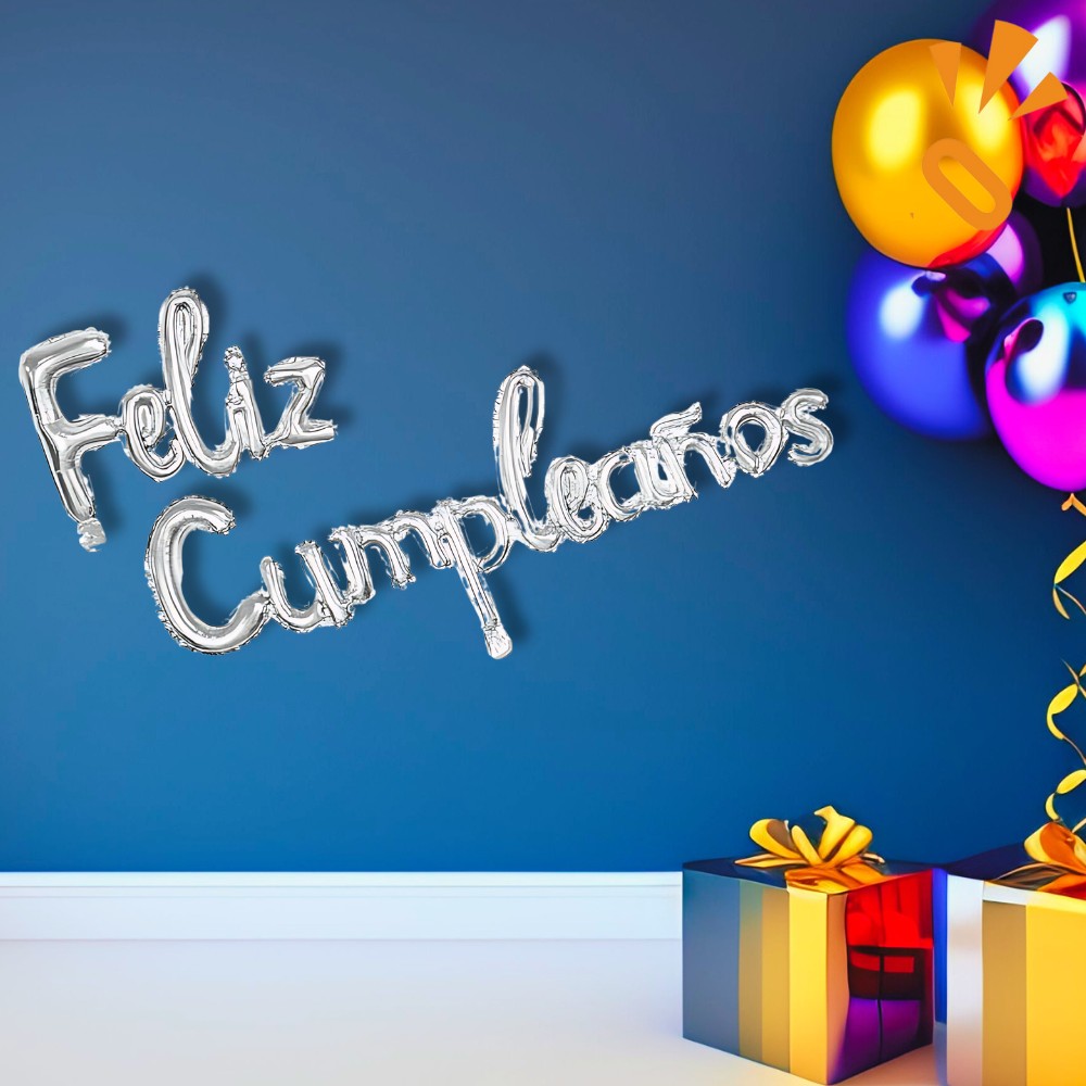 Globo Metálico Feliz Cumpleaños Cursivo