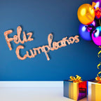 Globo Metálico Feliz Cumpleaños Cursivo
