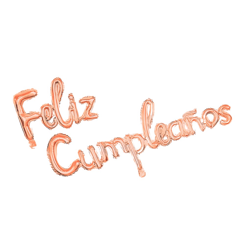 Globo Metálico Feliz Cumpleaños Cursivo