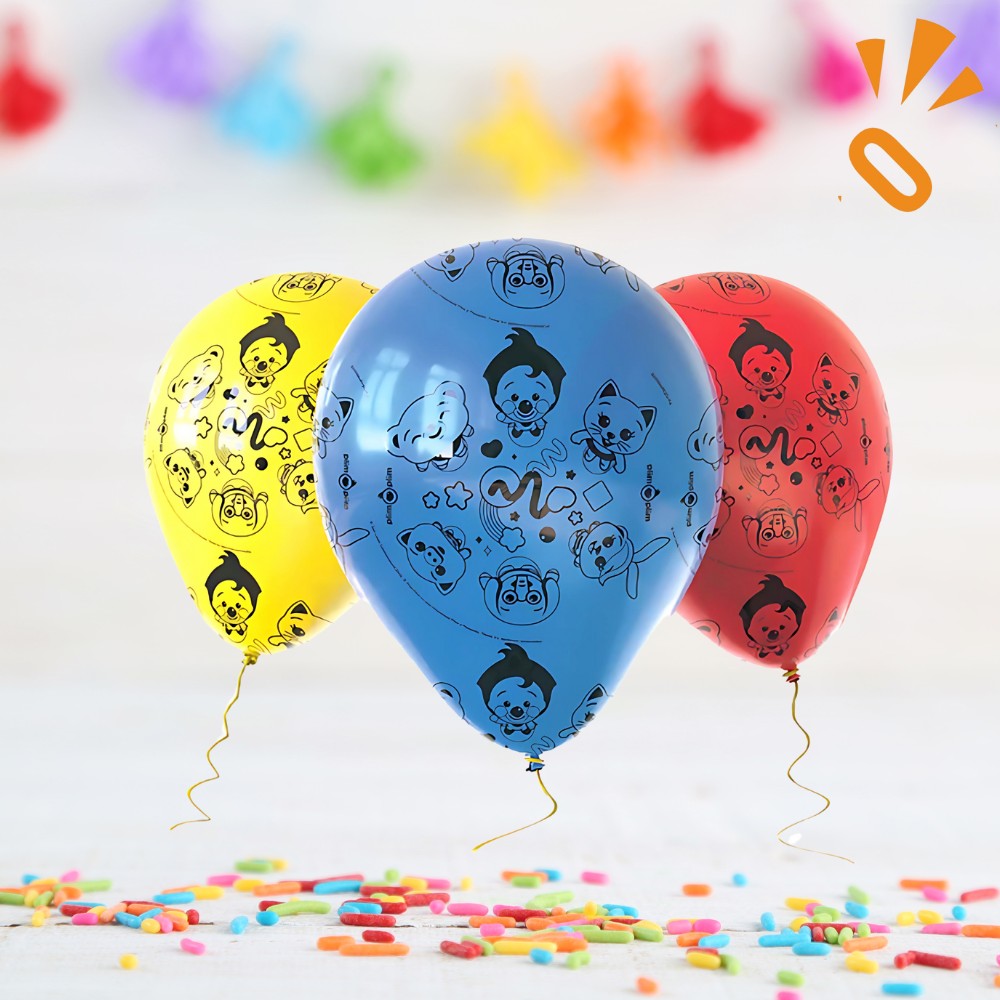 Globos Cumpleaños Plim Plim x 12