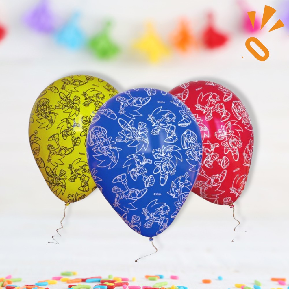 Globos Látex Sonic x 12
