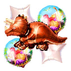 Set Globos Metálico Dinosaurio Triceratops