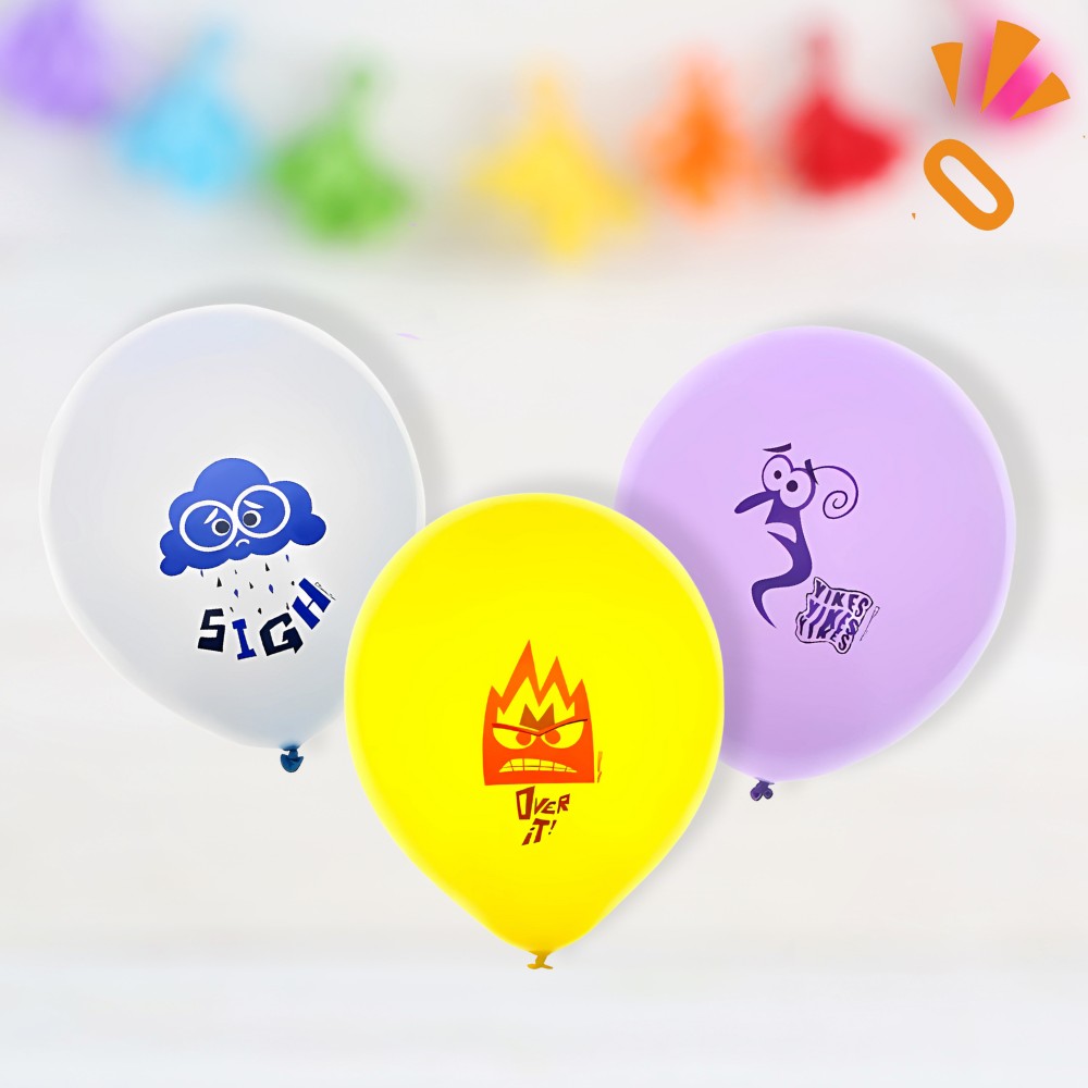 Globos Cumpleaños Intensamente x 9
