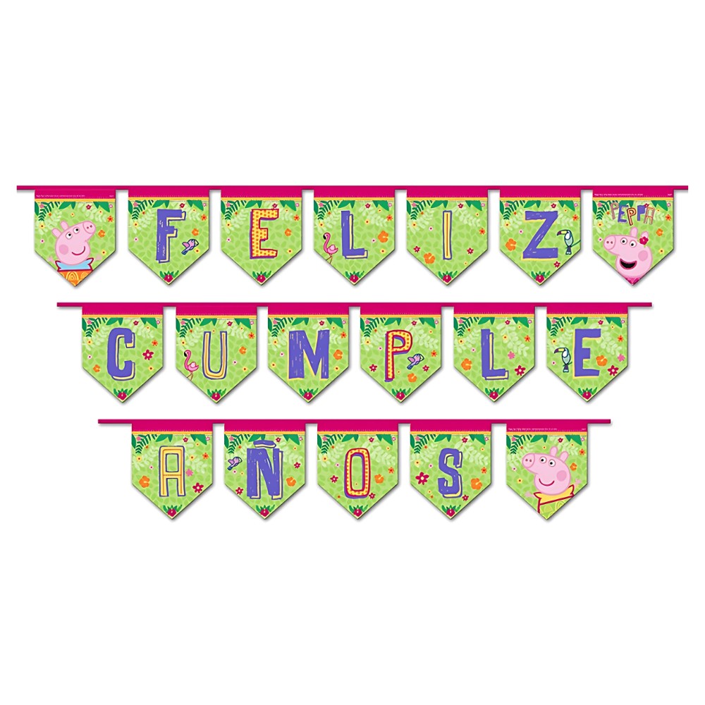 Guirnalda Feliz Cumpleaños Peppa Pig