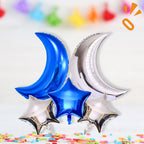 Set Globos Estrella Luna Azul