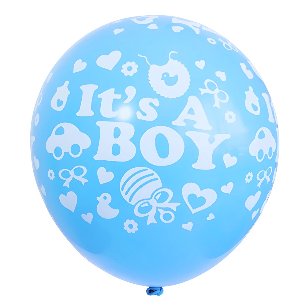 Globos Baby Shower R12 x 25 Celeste