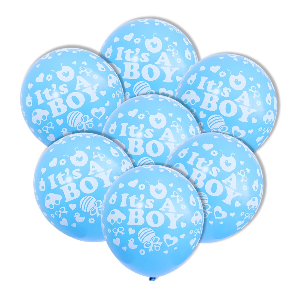 Globos Baby Shower R12 x 25 Celeste