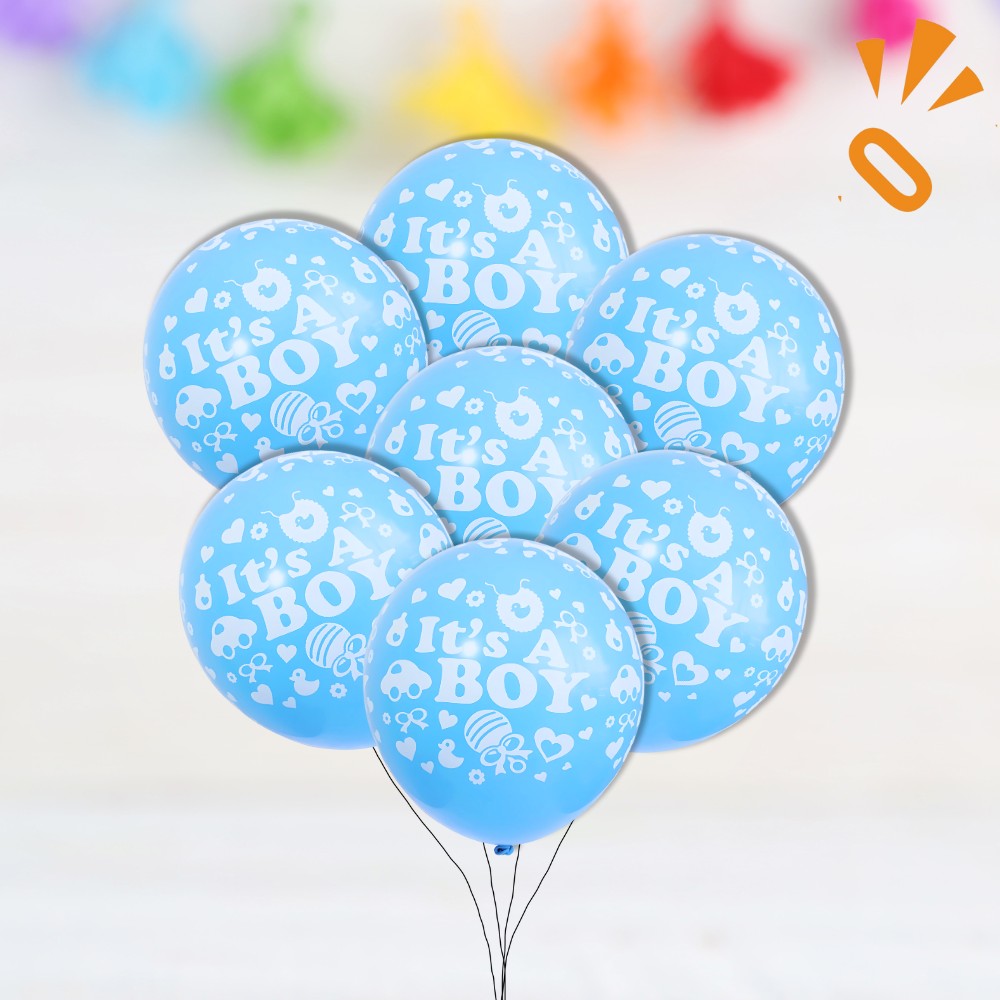 Globos Baby Shower R12 x 25 Celeste