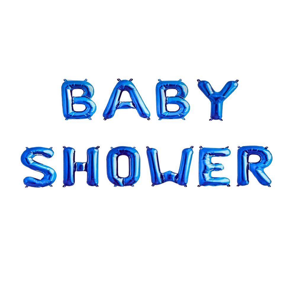 Globos Letras Baby Shower Azul