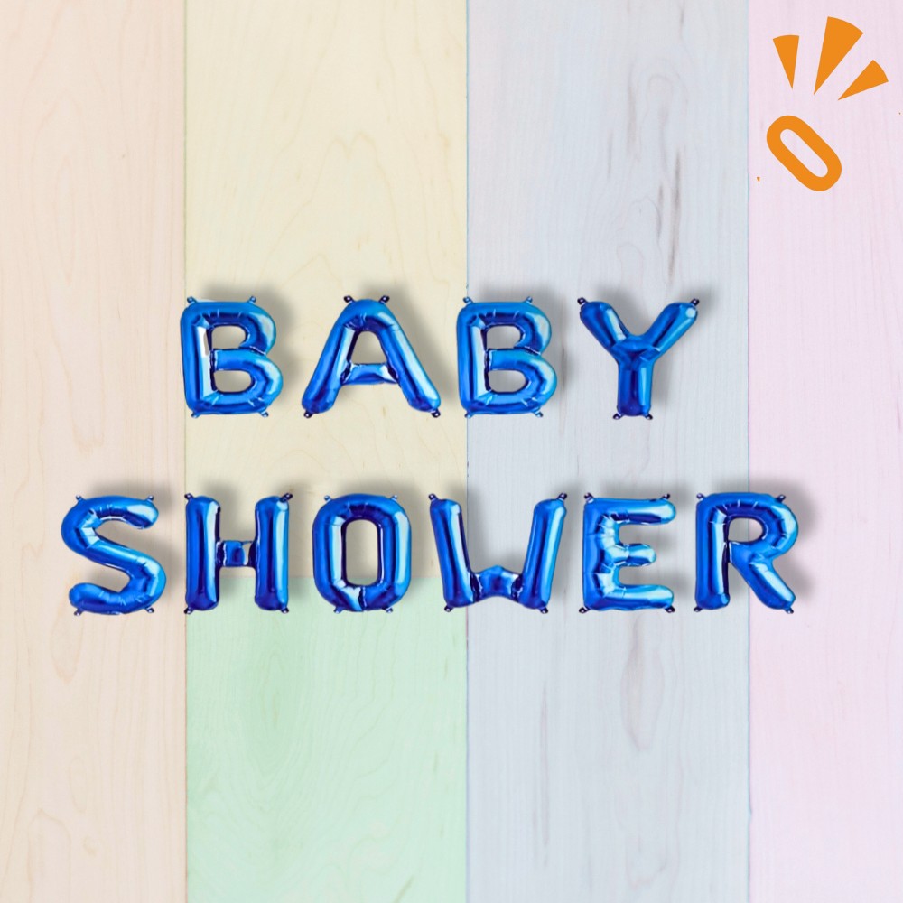 Globos Letras Baby Shower Azul