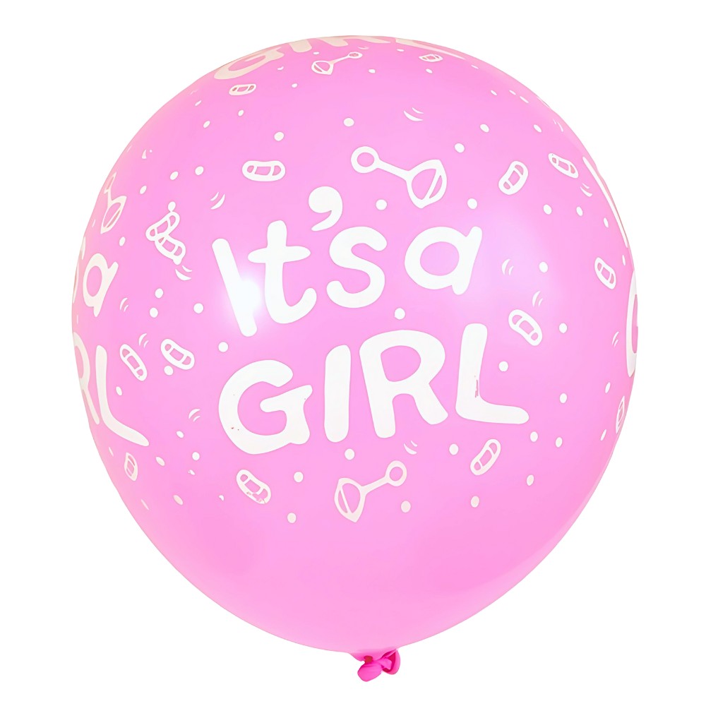 Globos Baby Shower R12 x 25 Rosado