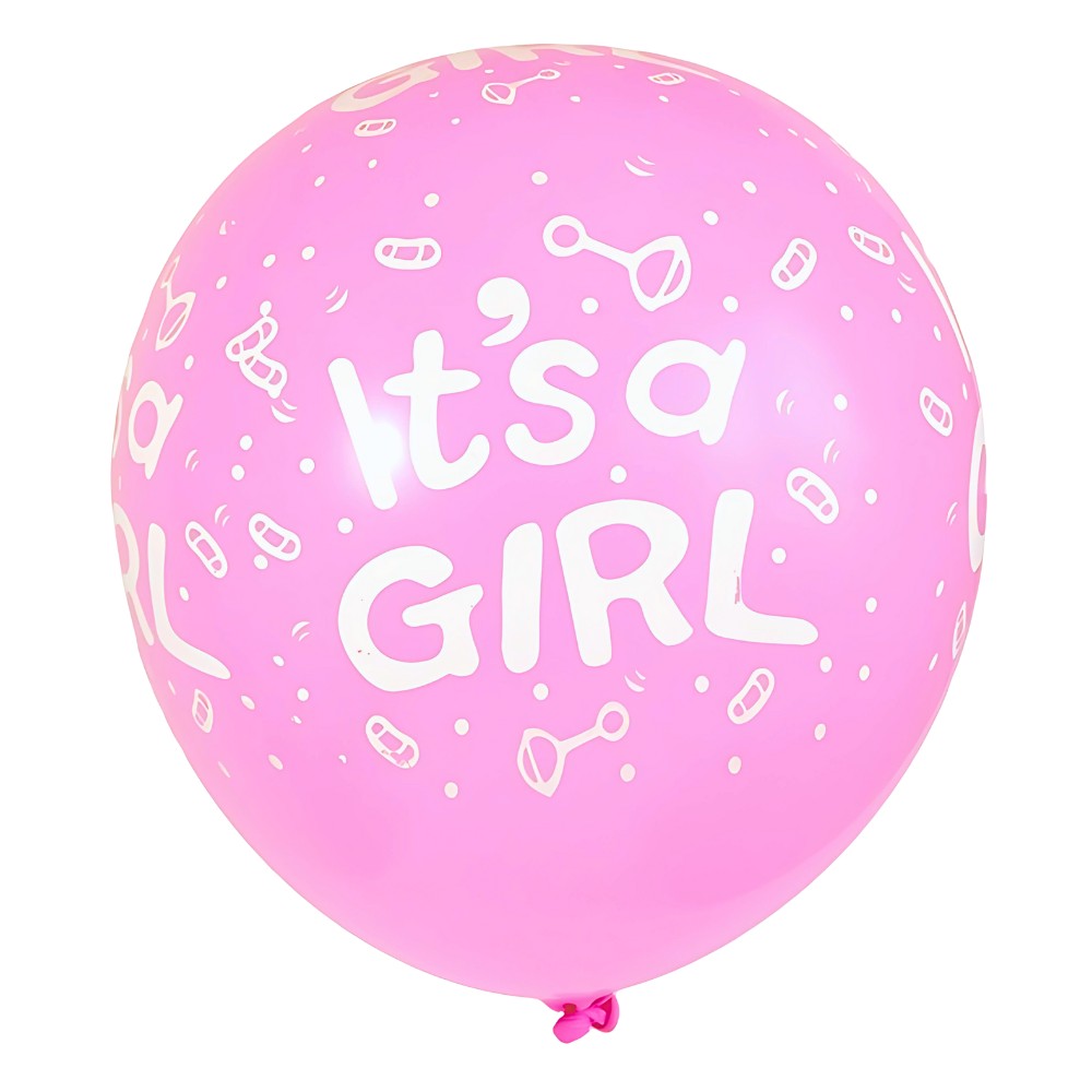 Globos Baby Shower R12 x 25 Rosado