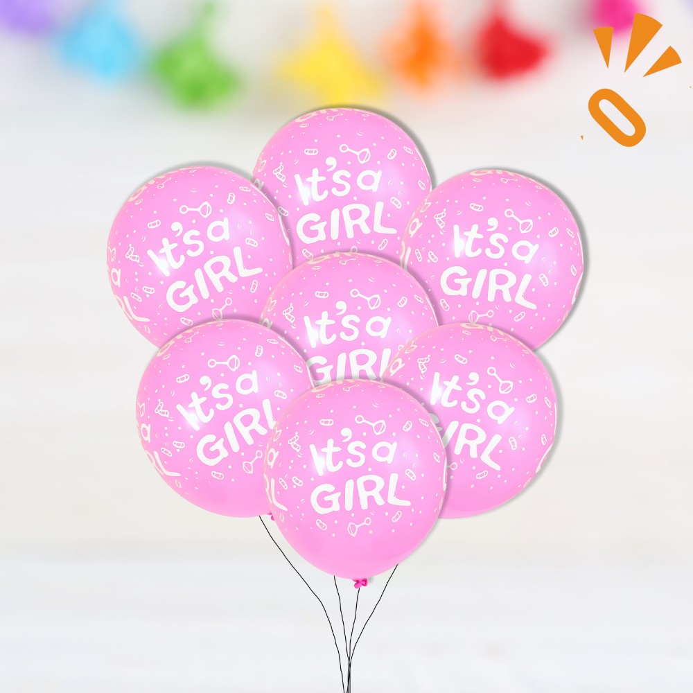 Globos Baby Shower R12 x 25 Rosado