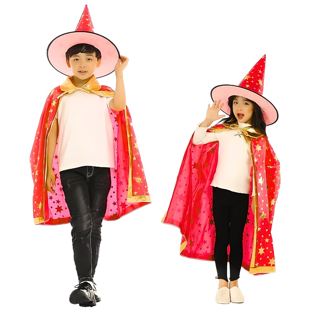 Set Disfraz Gorro y Capa Mago