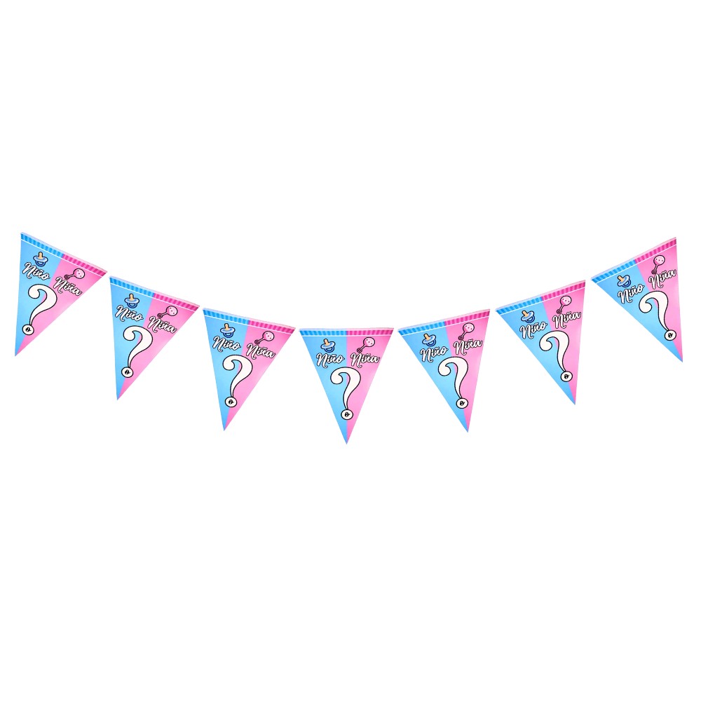 Guirnalda Banderines Niño Niña Revelación De Género