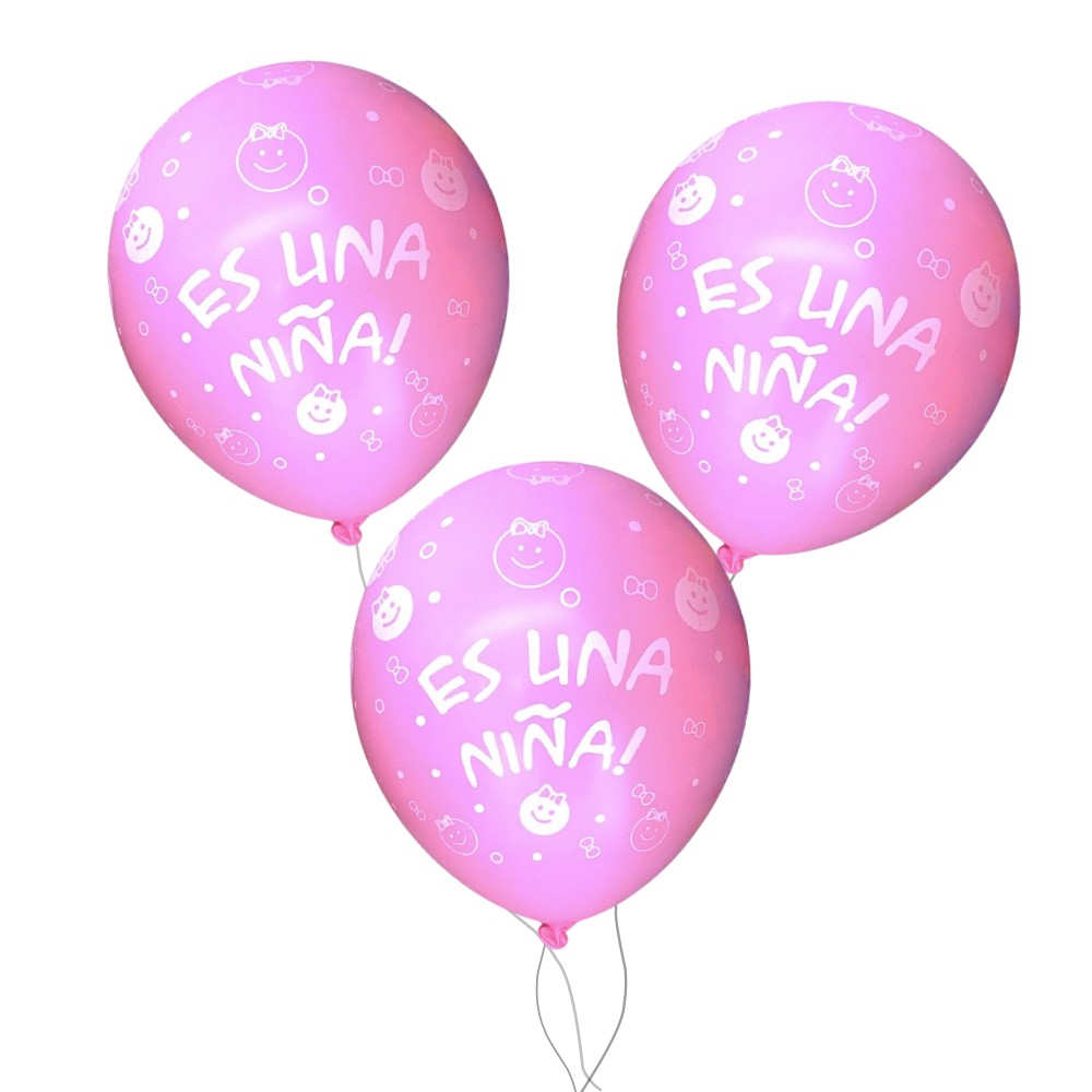 Globos Baby Shower "Es una Niña"  x 6