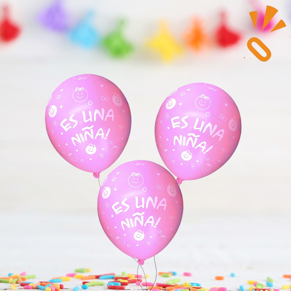 Globos Baby Shower "Es una Niña"  x 6