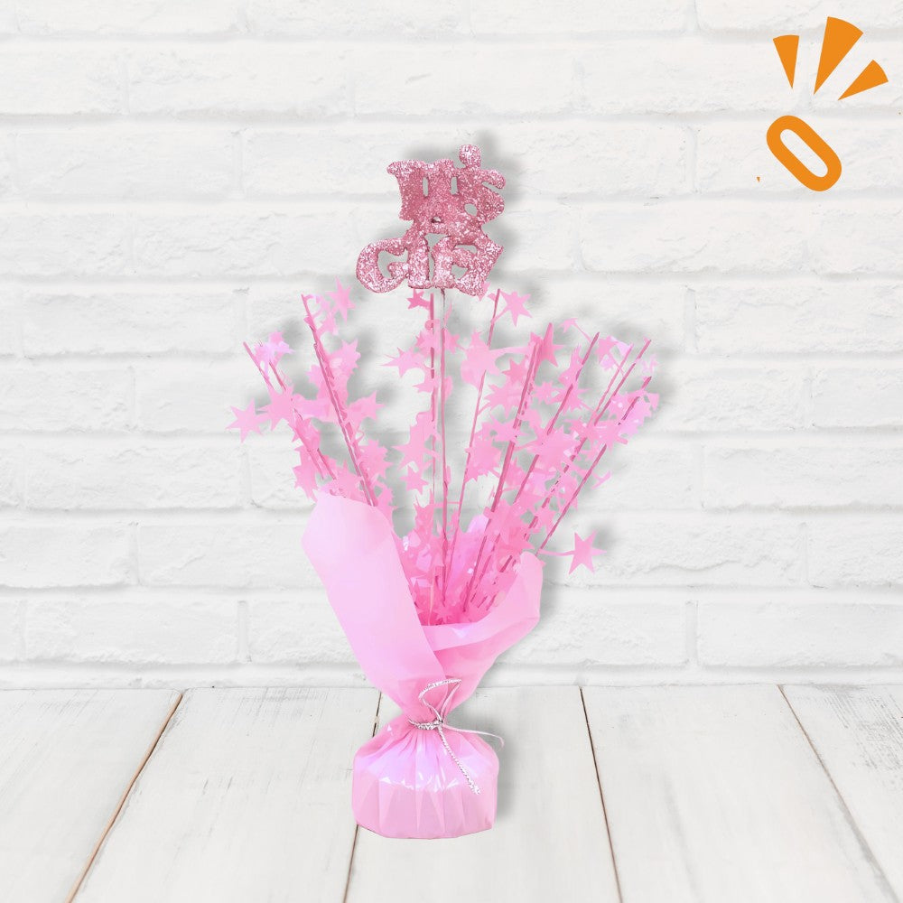 Centro de Mesa Baby Shower Rosado