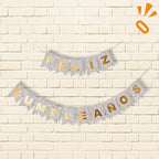 Guirnalda Banderín "Feliz Cumpleaños" Glitter Plateado