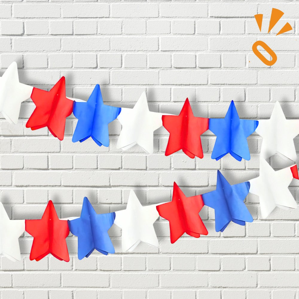 Set 4 Guirnaldas Tricolor Chile Fiestas Patrias