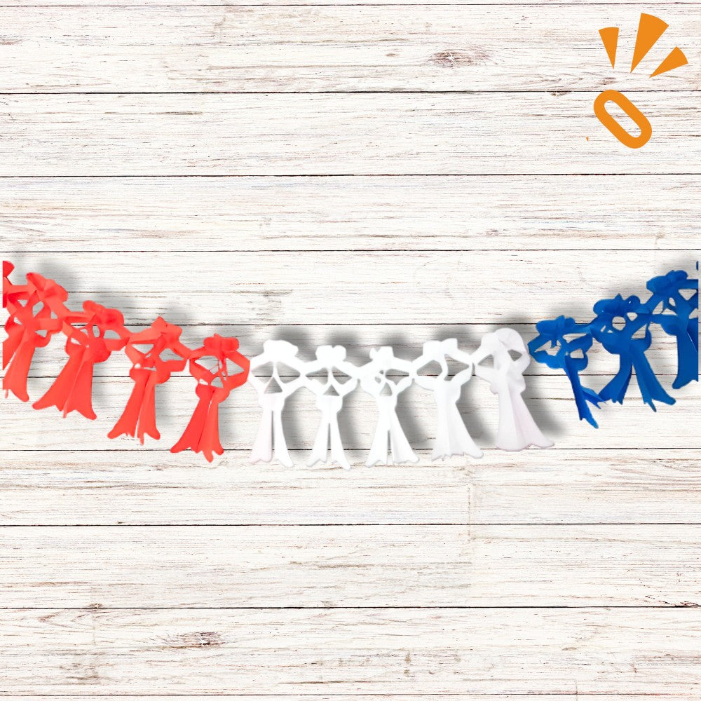 Set 4 Guirnaldas Tricolor Chile Fiestas Patrias