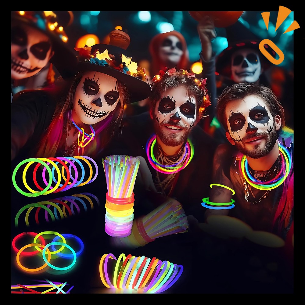 Tubo 100 Pulseras Light Stick