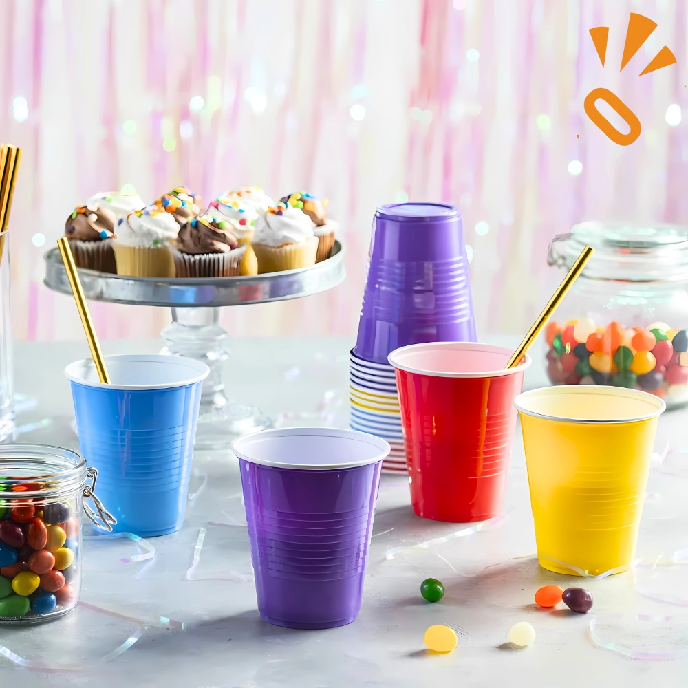 Vaso Plástico 480 cc Colores x 10