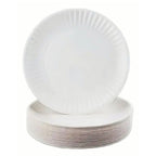 Plato Cartón Blanco x 50