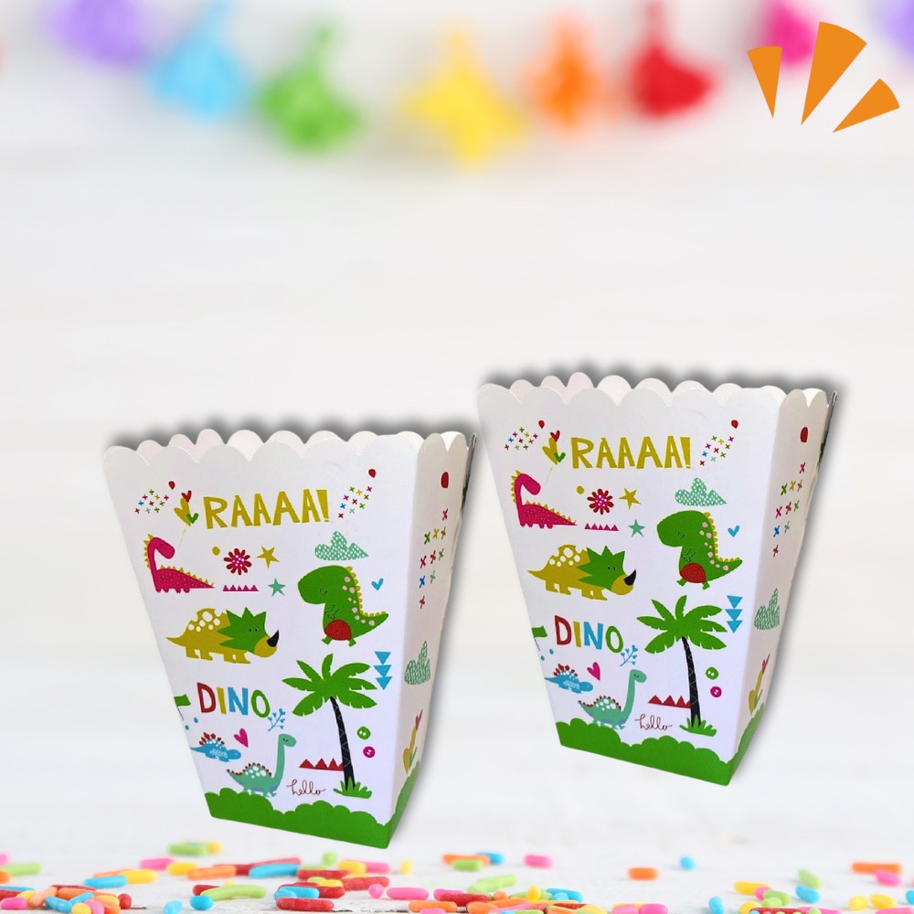Cajita Pop Corn Dinosaurio Peque x 6