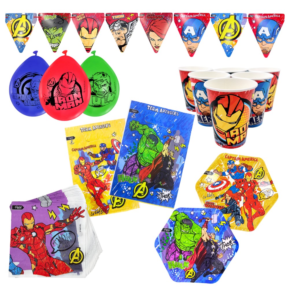 Pack Cumpleaños Avengers x 6