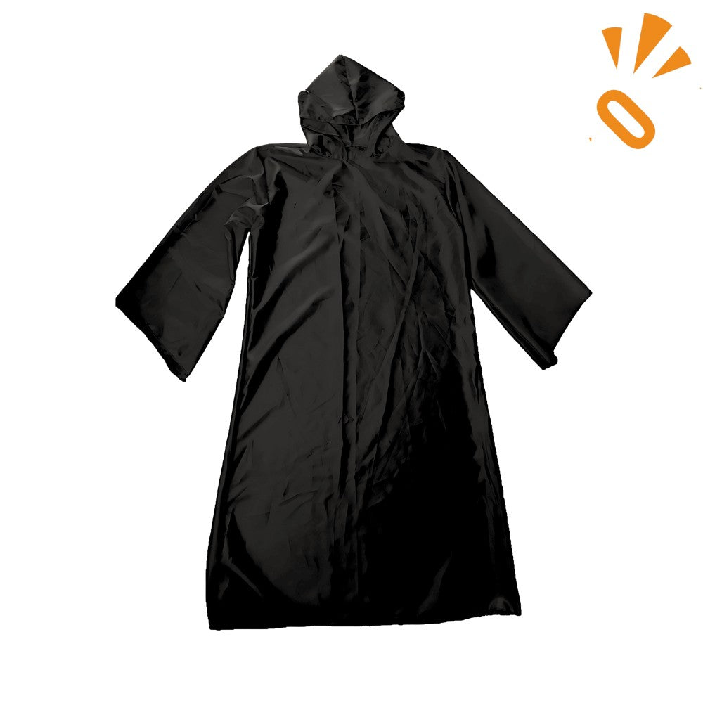 Túnica Negra con Capucha Adulto