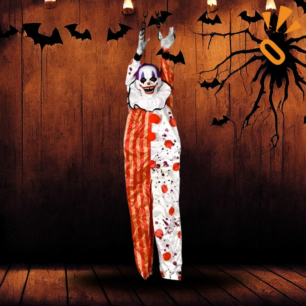 Payaso Encadenado Blanco y Naranjo Animado