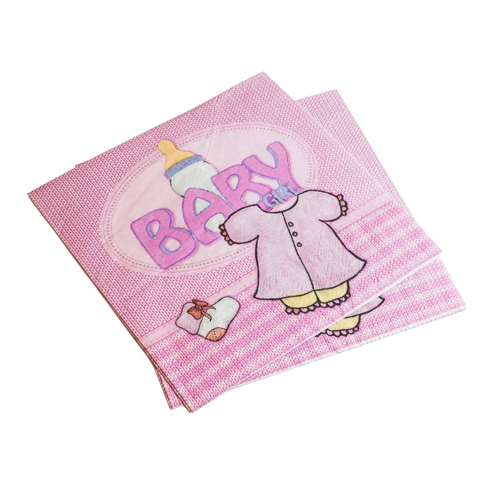 Servilletas Baby Shower Ropita Rosado