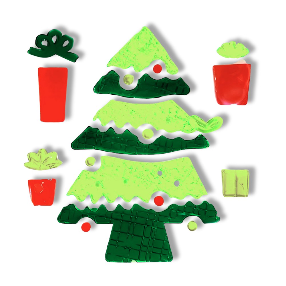 Pegatina Gel Arbol de Navidad