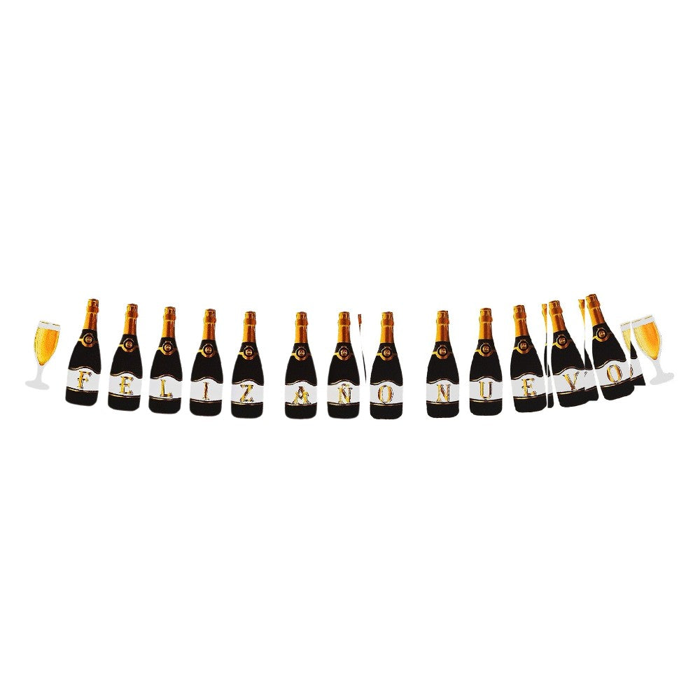 Guirnalda Feliz Año Nuevo Champañas